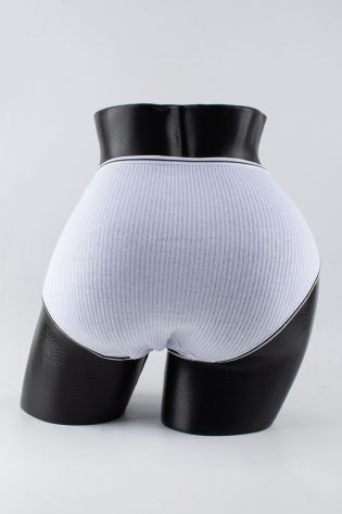 Слипы в рубчик с белым поясом и черной полоской  - фото 3