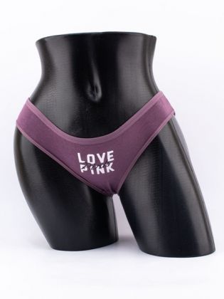 Слипы с надписью "love pink" - фото 1