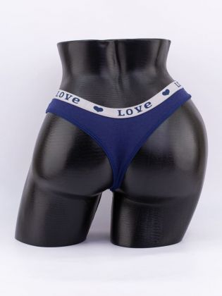 Стринги с эластичным поясом с надписью "love" - фото 3