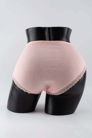 Слипы в рубчик с кружевом - фото 3