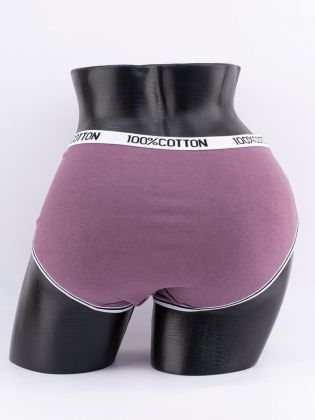 Слипы с принтом "сердечки" и эластичным поясом с надписью "100% COTTON" - фото 3