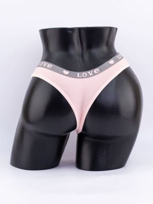 Стринги с эластичным поясом с надписью "love" - фото 3