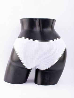 Слипы в рубчик с белым поясом и черной полоской  - фото 3