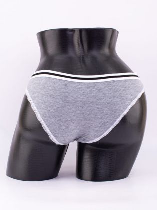 Слипы вафельные с эластичным поясом и кружевной окантовкой  - фото 3