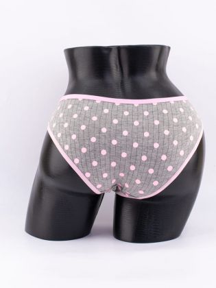 Слипы в крупный горошек с кружевом - фото 3