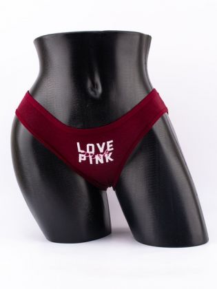 Слипы с надписью "love pink" - фото 1