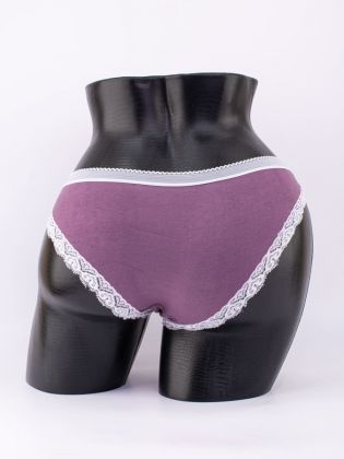 Слипы с кружевной окантовкой и эластичным поясом - фото 3