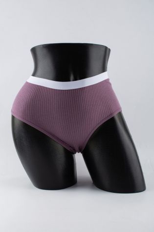 Слипы в рубчик с белым поясом - фото 1