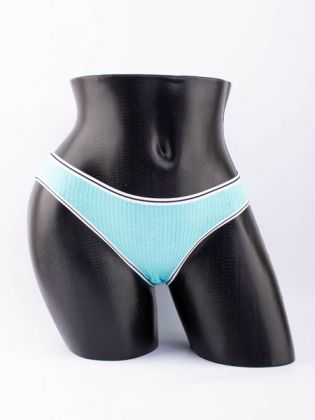 Слипы в рубчик с белым поясом и черной полоской  - фото 1