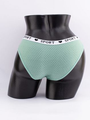 Слипы вафельные с белым поясом с надписью "sport" - фото 3