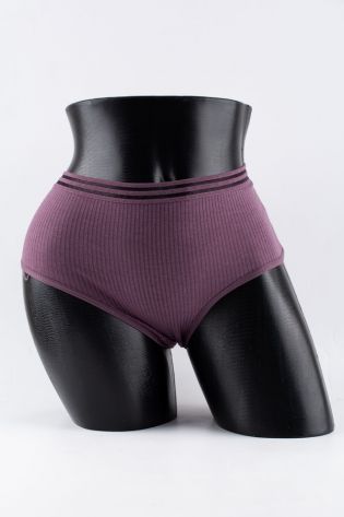 Слипы в рубчик с прозрачным поясом - фото 1