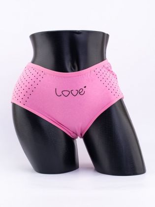 Слипы в горошек и надписью "love" - фото 1