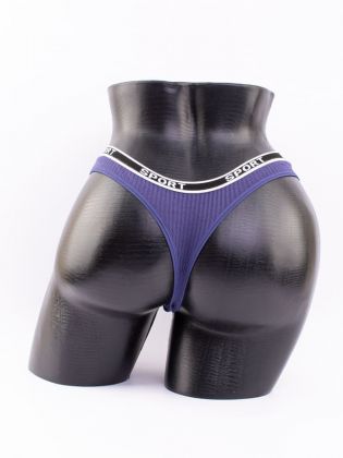 Стринги в рубчик с надписью "sport" - фото 3