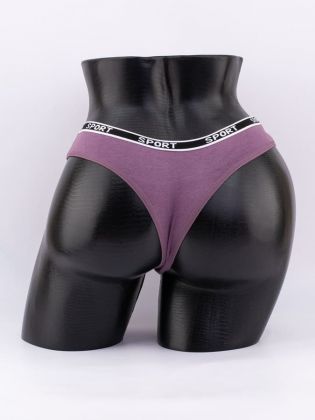 Стринги с черным поясом с надписью "sport" - фото 3