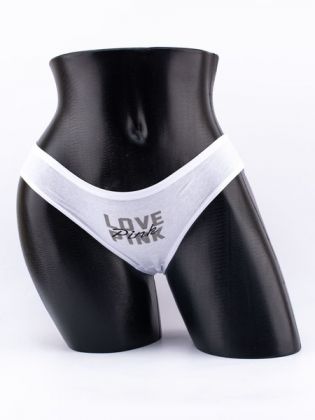 Слипы с надписью "love pink" - фото 1