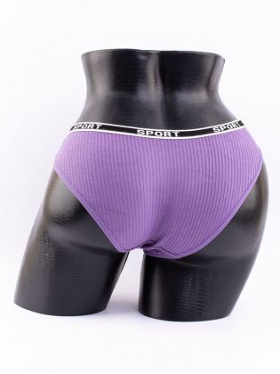 Слипы в рубчик с надписью "sport" - фото 3