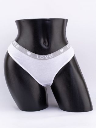 Стринги с эластичным поясом с надписью "love" - фото 1