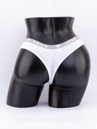 Стринги с эластичным поясом с надписью "love" - фото 3