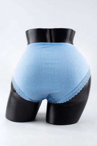 Слипы в рубчик с кружевом - фото 3