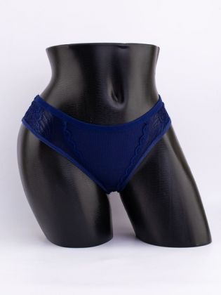 Слипы в рубчик с кружевом №2 - фото 1