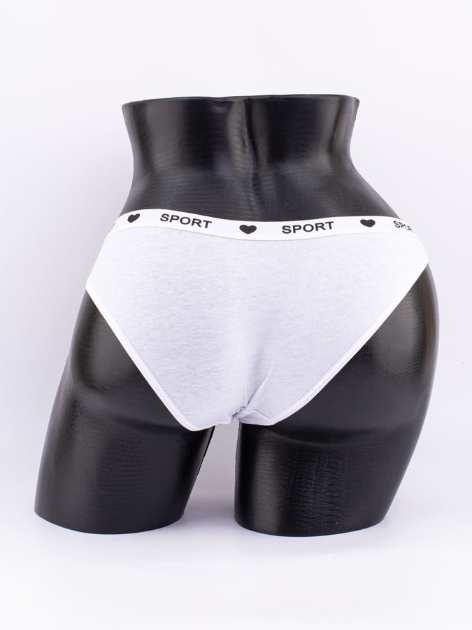 Слипы с эластичным поясом с надписью "sport"