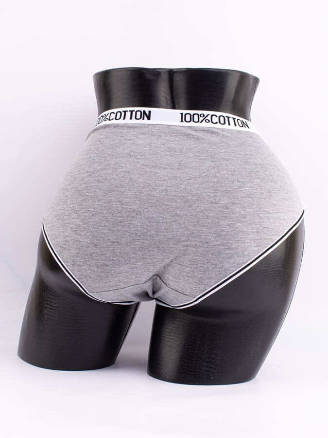 Слипы с цветочным принтом и эластичным поясом с надписью "100% COTTON"