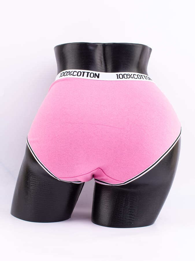 Слипы с цветочным принтом и эластичным поясом с надписью "100% COTTON"
