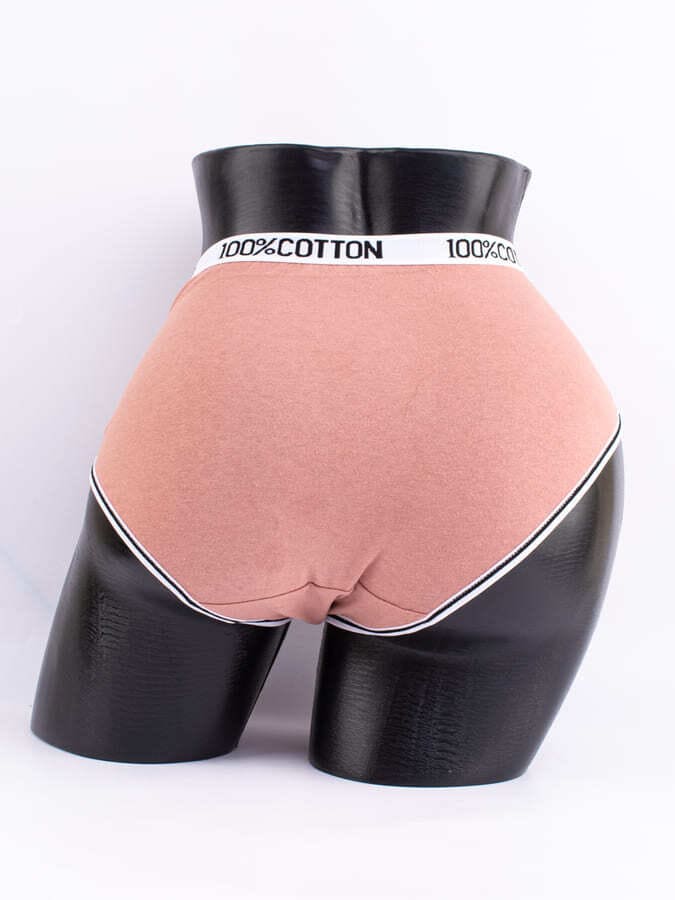 Слипы с цветочным принтом и эластичным поясом с надписью "100% COTTON"