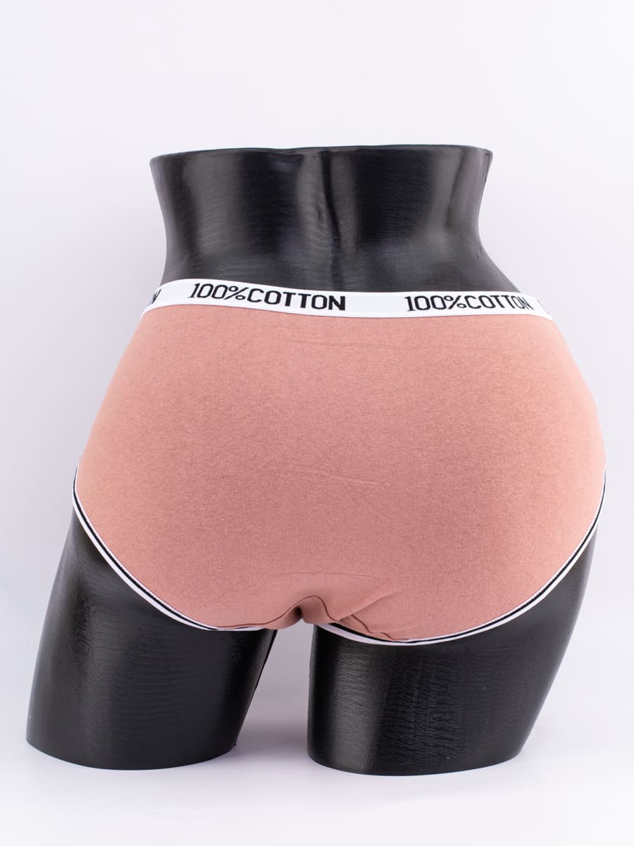 Слипы с принтом "сердечки" и эластичным поясом с надписью "100% COTTON"